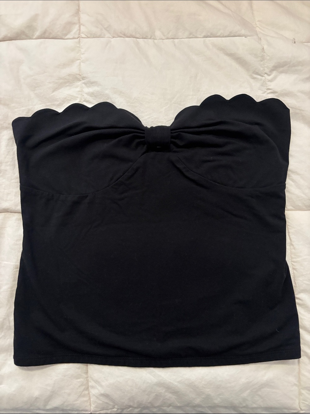 Express Black Strapless Bow Bandeau Top